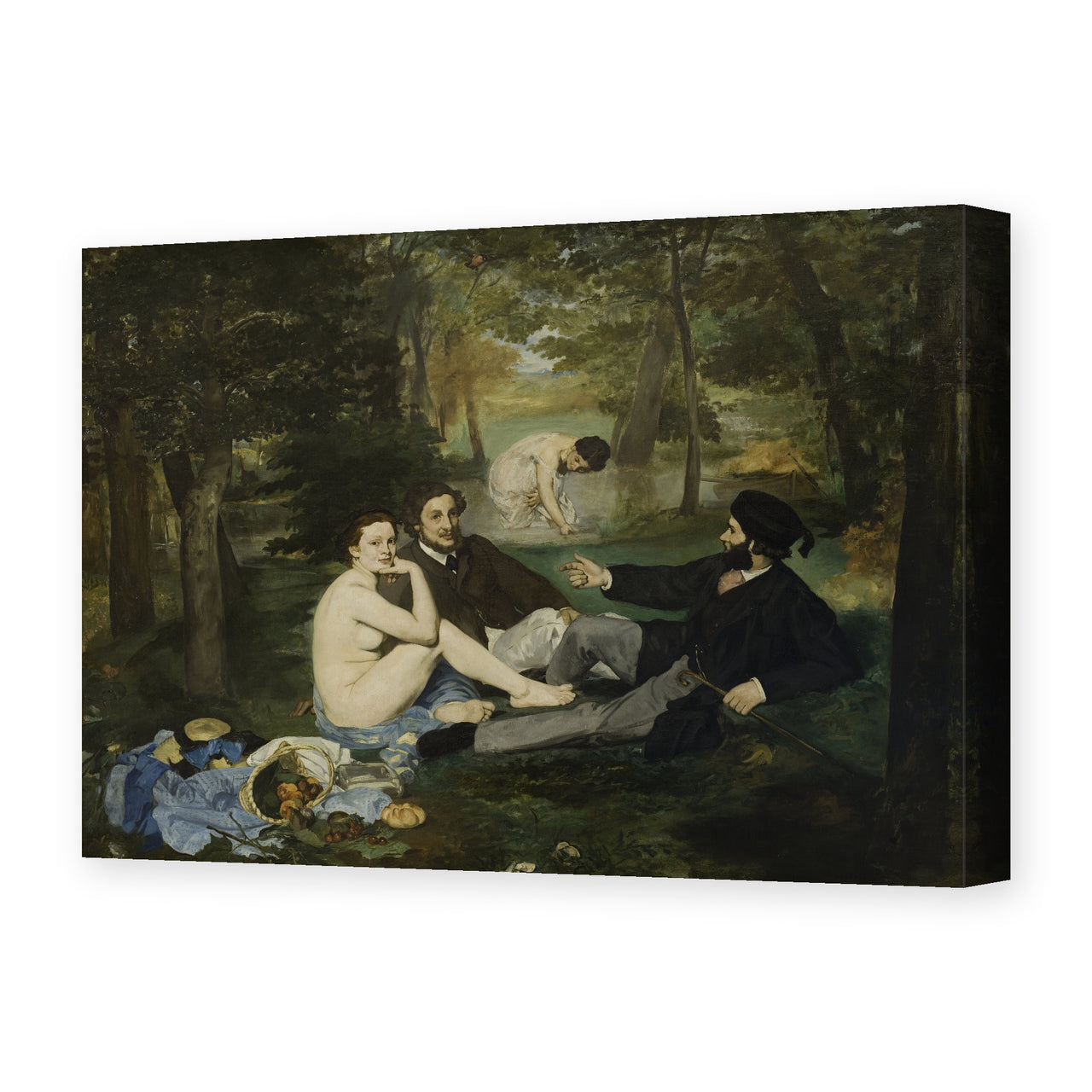 Edouard Manet's 'Luncheon on the Grass' painting reproduced as a gallery-wrapped canvas print