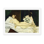 Edouard Manet's 'Olympia 1863' painting reproduced as a rolled canvas print
