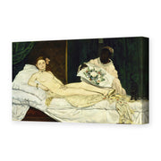 Edouard Manet's 'Olympia 1863' painting reproduced as a gallery-wrapped canvas print