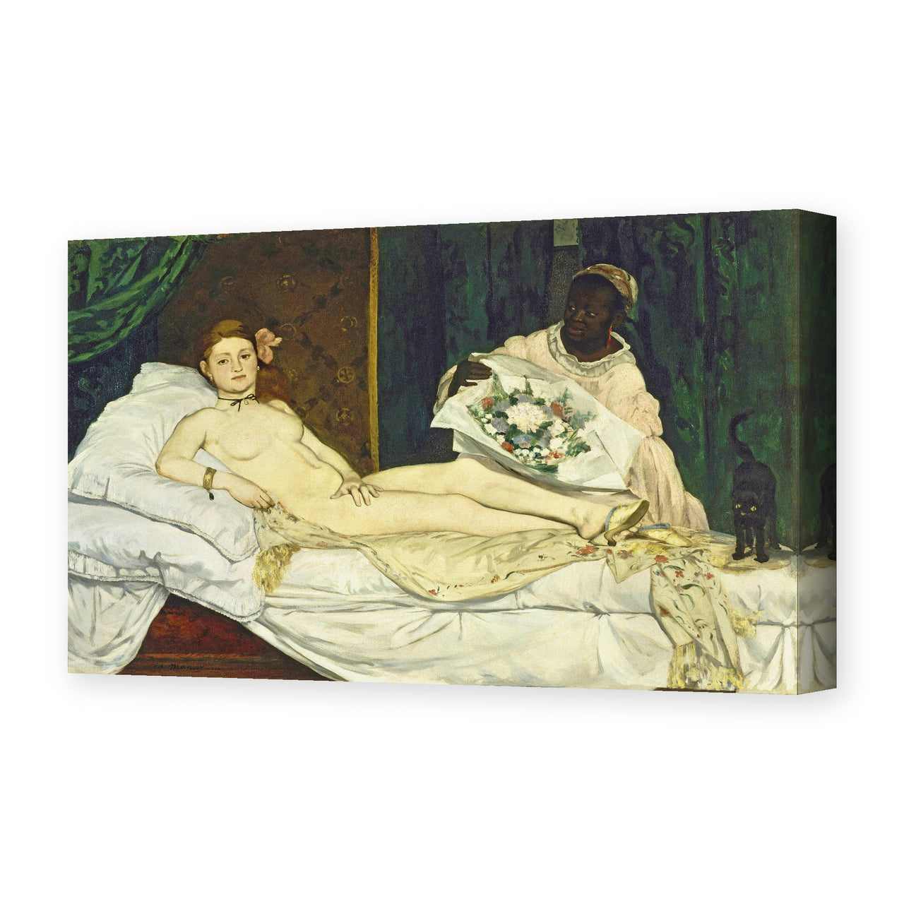Edouard Manet's 'Olympia' painting reproduced as a gallery-wrapped canvas print