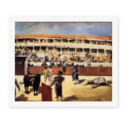 Edouard Manet's 'The Bullfight' painting reproduced as a rolled canvas print