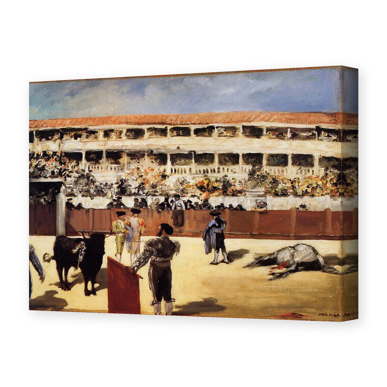 Edouard Manet's 'The Bullfight' painting reproduced as a gallery-wrapped canvas print