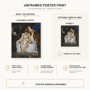 Edouard Manet - The Dead Christ with Angels poster print size comparison and framing display infographic