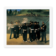 Edouard Manet's 'The Execution of Emperor Maximilian' painting reproduced as a rolled canvas print
