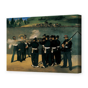 Edouard Manet's 'The Execution of Emperor Maximilian' painting reproduced as a gallery-wrapped canvas print
