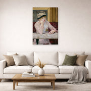 Gallery-wrapped canvas print of Edouard Manet's 'The Plum, National Gallery of Art' displayed on a wall in a living room