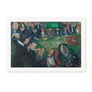Edvard Munch's 'At the Roulette Table in Monte Carlo' painting reproduced as a rolled canvas print