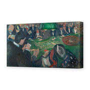 Edvard Munch's 'At the Roulette Table in Monte Carlo' painting reproduced as a gallery-wrapped canvas print