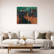 Gallery-wrapped canvas print of Edvard Munch's Death in the Sickroom displayed on a wall in a living room