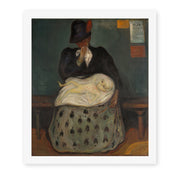 Edvard Munch's 'Inheritance' painting reproduced as a rolled canvas print