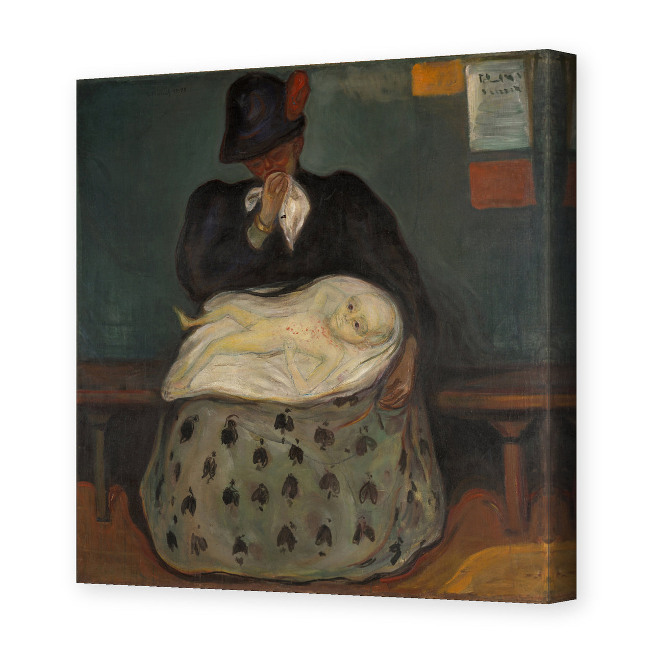Edvard Munch's 'Inheritance' painting reproduced as a gallery-wrapped canvas print