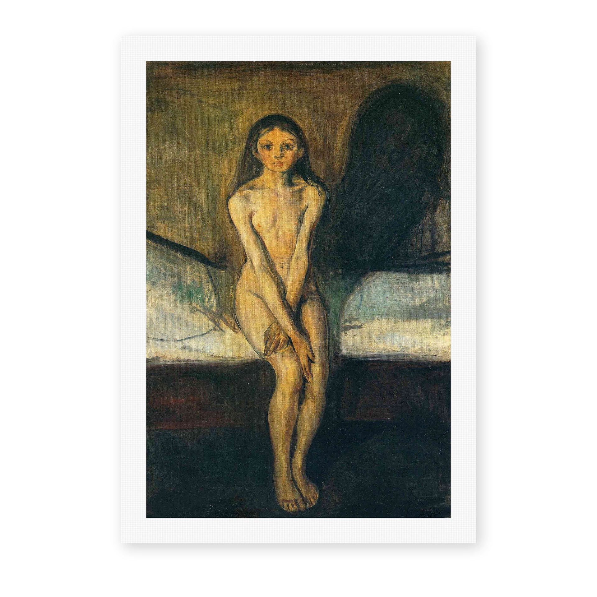Edvard Munch's 'Puberty' painting reproduced as a rolled canvas print