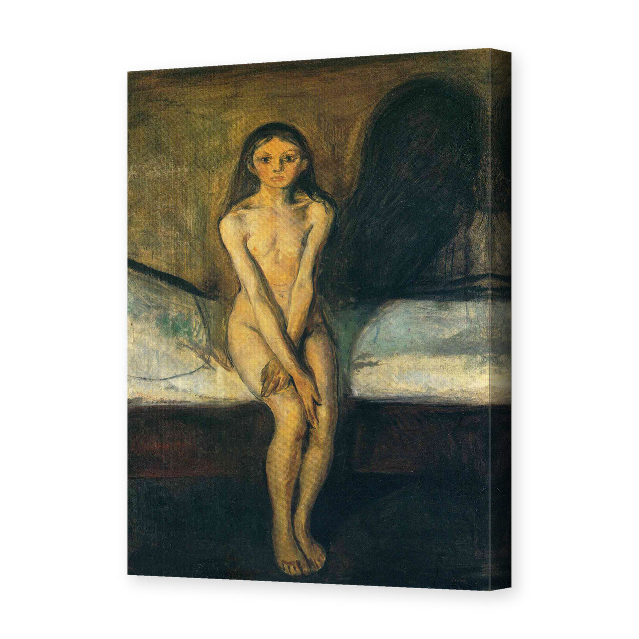 Edvard Munch's 'Puberty' painting reproduced as a gallery-wrapped canvas print