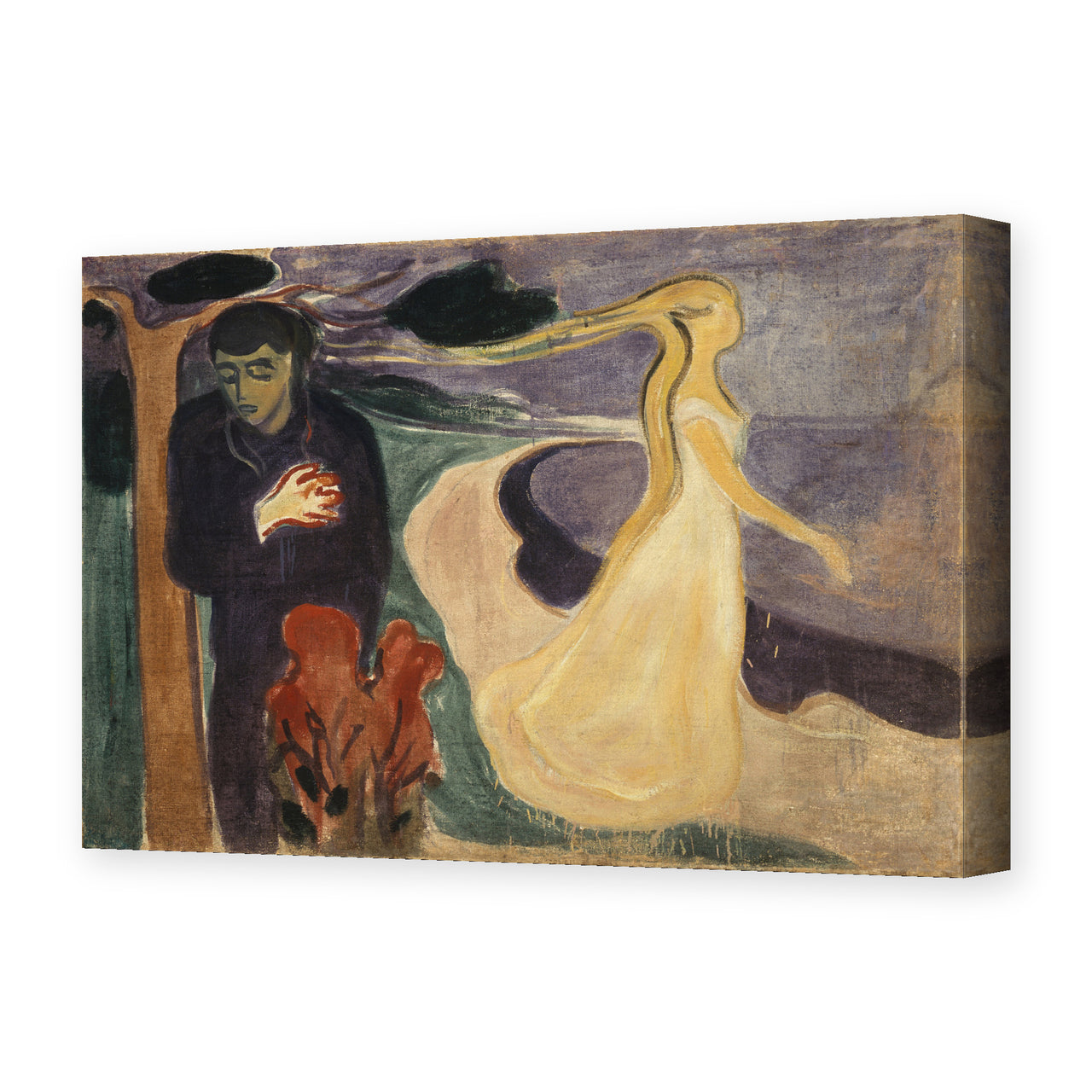 Edvard Munch's 'Separation' painting reproduced as a gallery-wrapped canvas print
