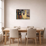 Gallery-wrapped canvas print of Edvard Munch's Separation displayed on a wall in a dining room