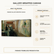 Edvard Munch - Spring gallery wrap canvas construction and hanging details infographic