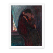 Edvard Munch's 'The Kiss' painting reproduced as a rolled canvas print