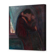 Edvard Munch's 'The Kiss' painting reproduced as a gallery-wrapped canvas print
