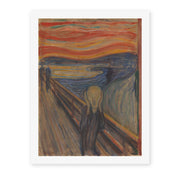 Edvard Munch's 'The Scream' painting reproduced as a rolled canvas print