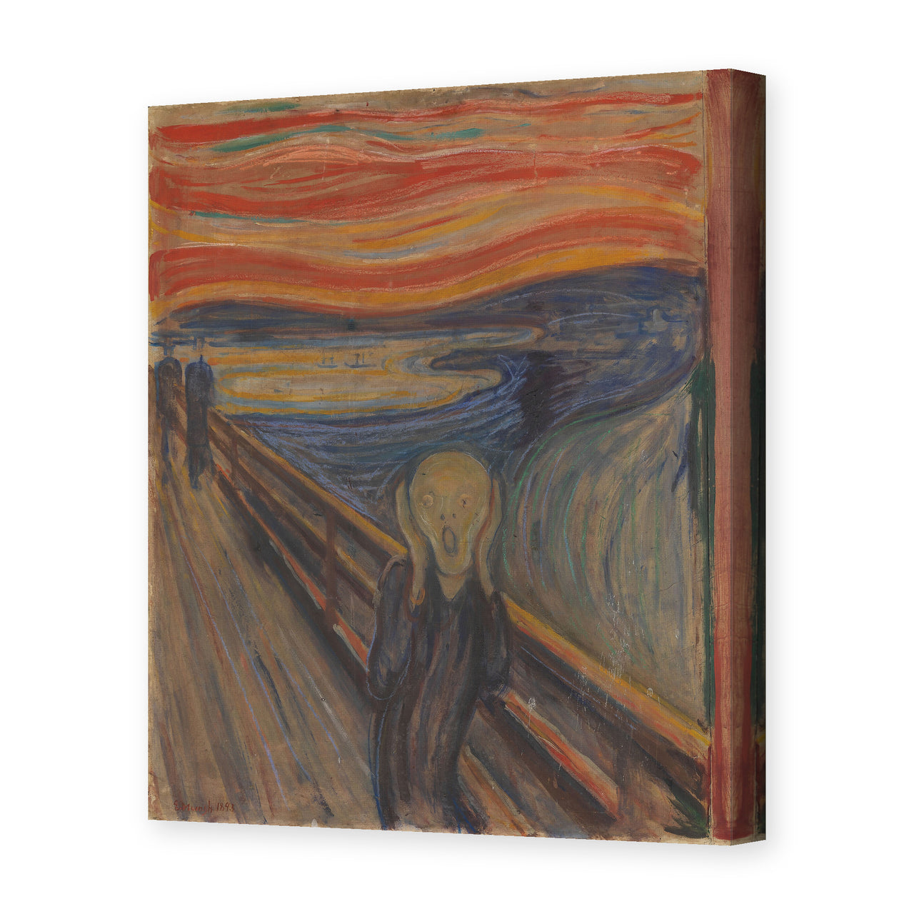 Edvard Munch's 'The Scream' painting reproduced as a gallery-wrapped canvas print