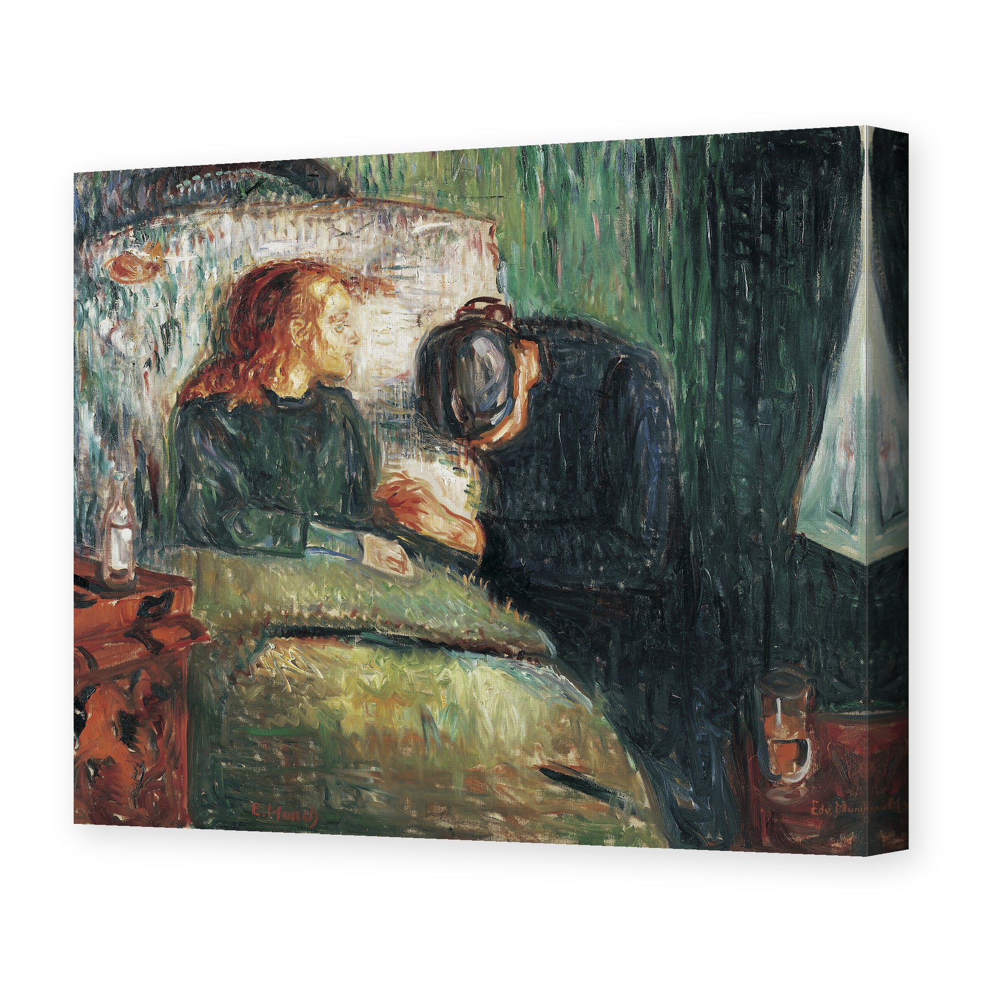 Edvard Munch's 'The Sick Child' painting reproduced as a gallery-wrapped canvas print