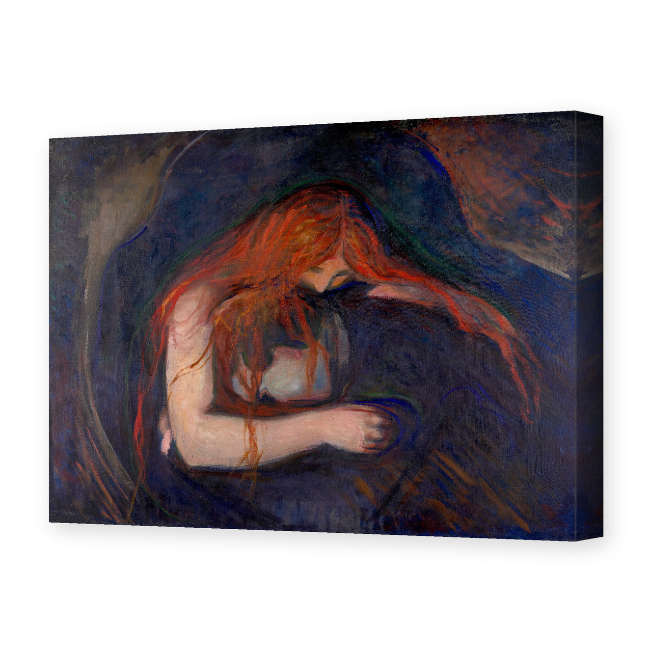 Edvard Munch's 'Vampire' painting reproduced as a gallery-wrapped canvas print