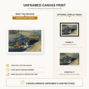Edward Hopper - Bridle Path canvas print size comparison and framing display infographic