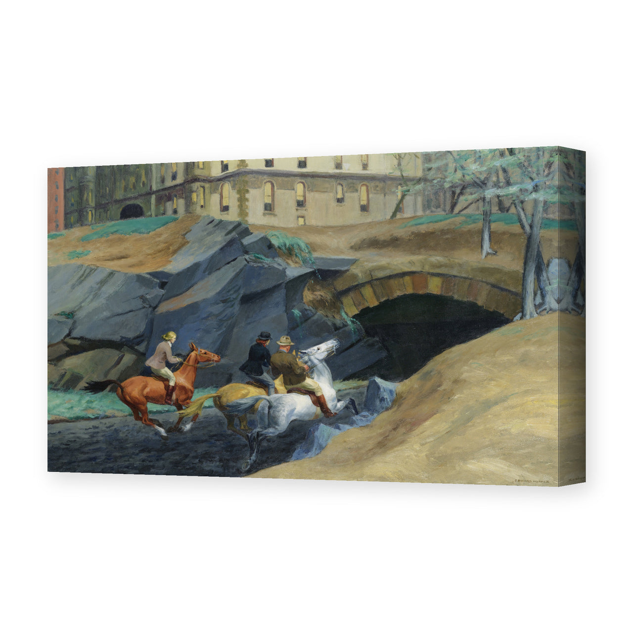 Edward Hopper's 'Bridle Path' painting reproduced as a gallery-wrapped canvas print