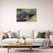 Gallery-wrapped canvas print of Edward Hopper's 'Bridle Path' displayed on a wall in a living room (image 2 of 2)