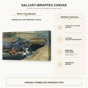 Edward Hopper - Bridle Path gallery wrap canvas construction and hanging details infographic