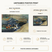 Edward Hopper - Bridle Path poster print size comparison and framing display infographic