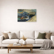 Unframed poster print of Edward Hopper's 'Bridle Path' displayed on a wall in a living room (image 2 of 2)