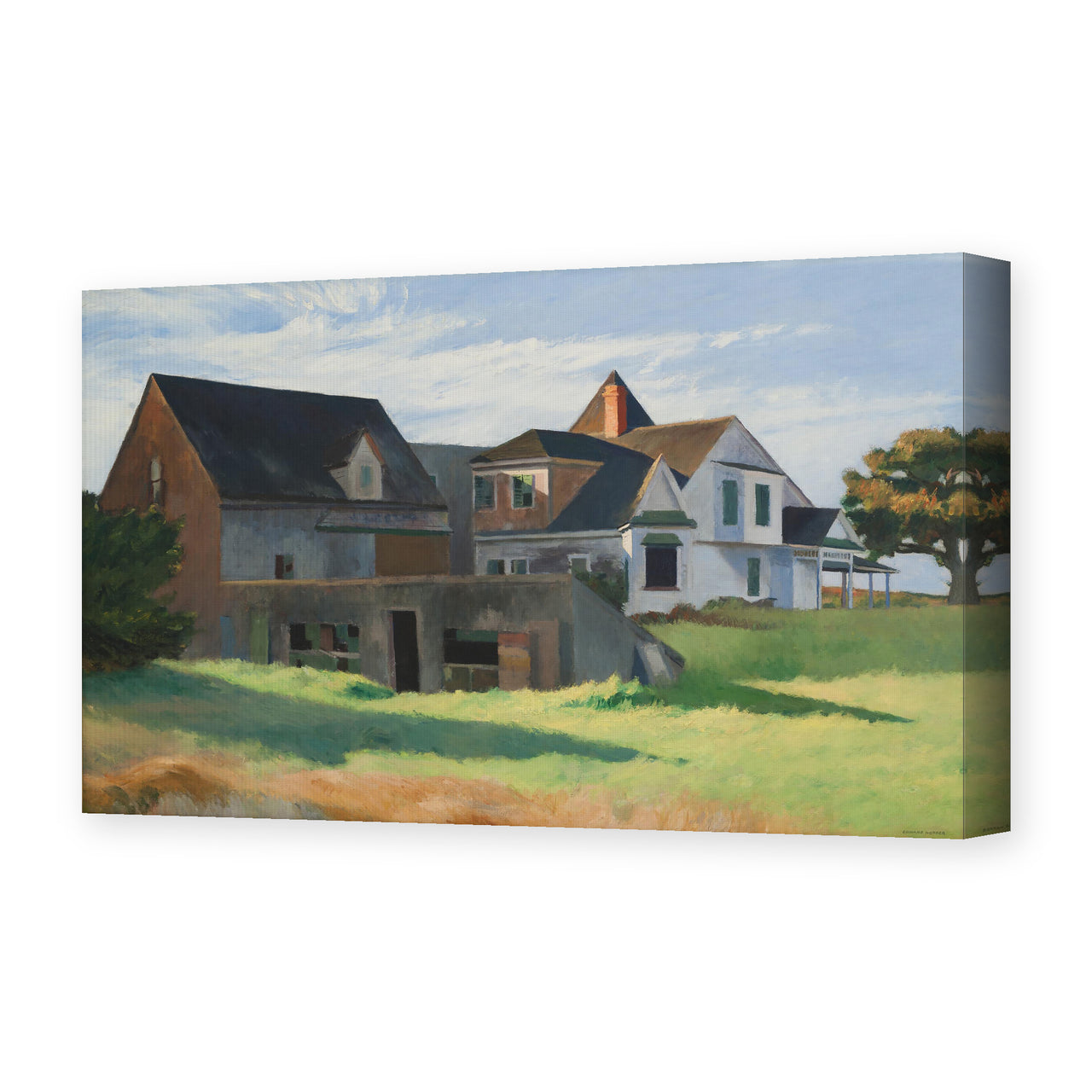 Edward Hopper's 'Cape Cod Afternoon' painting reproduced as a gallery-wrapped canvas print