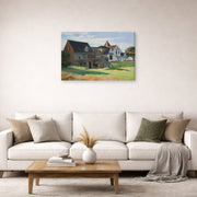 Gallery-wrapped canvas print of Edward Hopper's 'Cape Cod Afternoon' displayed on a wall in a living room (image 2 of 2)