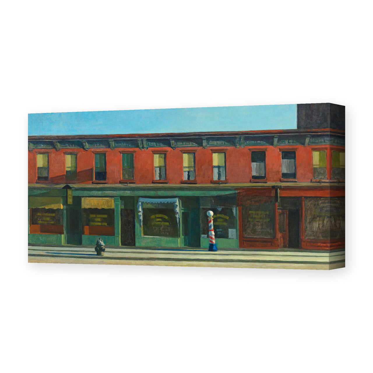 Edward Hopper's 'Early Sunday Morning' painting reproduced as a gallery-wrapped canvas print