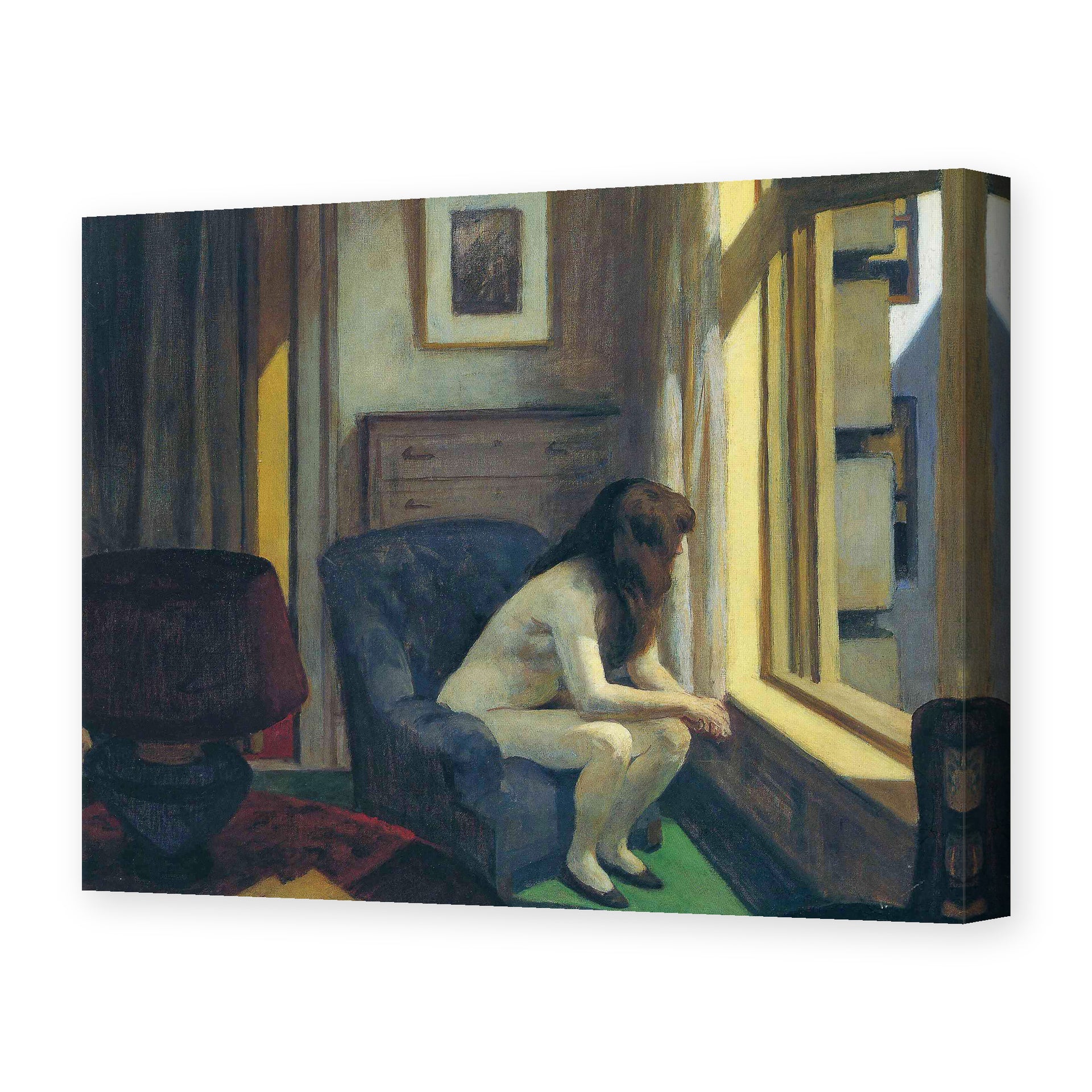 Edward Hopper's 'Eleven A.M. (11 am)' painting reproduced as a gallery-wrapped canvas print