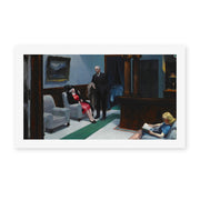 Edward Hopper's 'Hotel Lobby' painting reproduced as a rolled canvas print