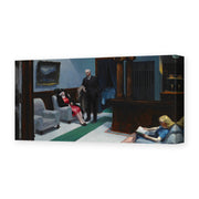 Edward Hopper's 'Hotel Lobby' painting reproduced as a gallery-wrapped canvas print