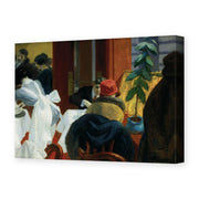 Edward Hopper's 'New York Restaurant' painting reproduced as a gallery-wrapped canvas print