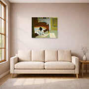 Unframed poster print of Edward Hopper's 'Summer Interior' displayed on a wall in a living room (image 1 of 2)