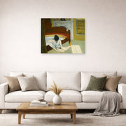 Unframed poster print of Edward Hopper's 'Summer Interior' displayed on a wall in a living room (image 2 of 2)