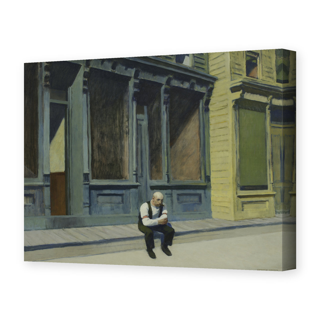 Edward Hopper's 'Sunday' painting reproduced as a gallery-wrapped canvas print
