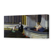 Edward Hopper's 'Two on the Aisle' painting reproduced as a gallery-wrapped canvas print