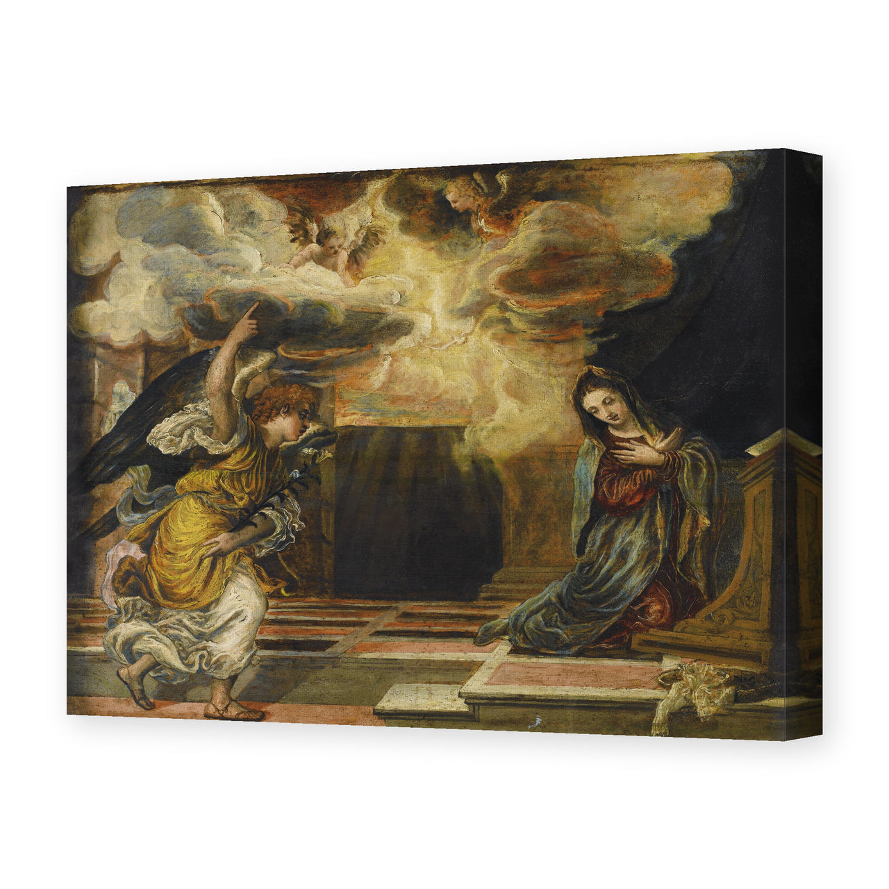 El Greco's 'Annunciation' painting reproduced as a gallery-wrapped canvas print