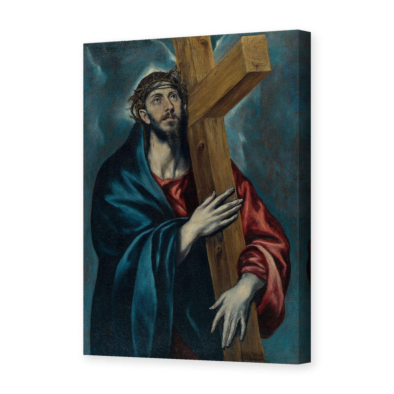 El Greco's 'Christ Carrying The Cross' painting reproduced as a gallery-wrapped canvas print