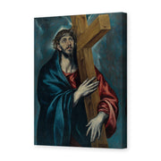 El Greco's 'Christ Carrying The Cross' painting reproduced as a gallery-wrapped canvas print