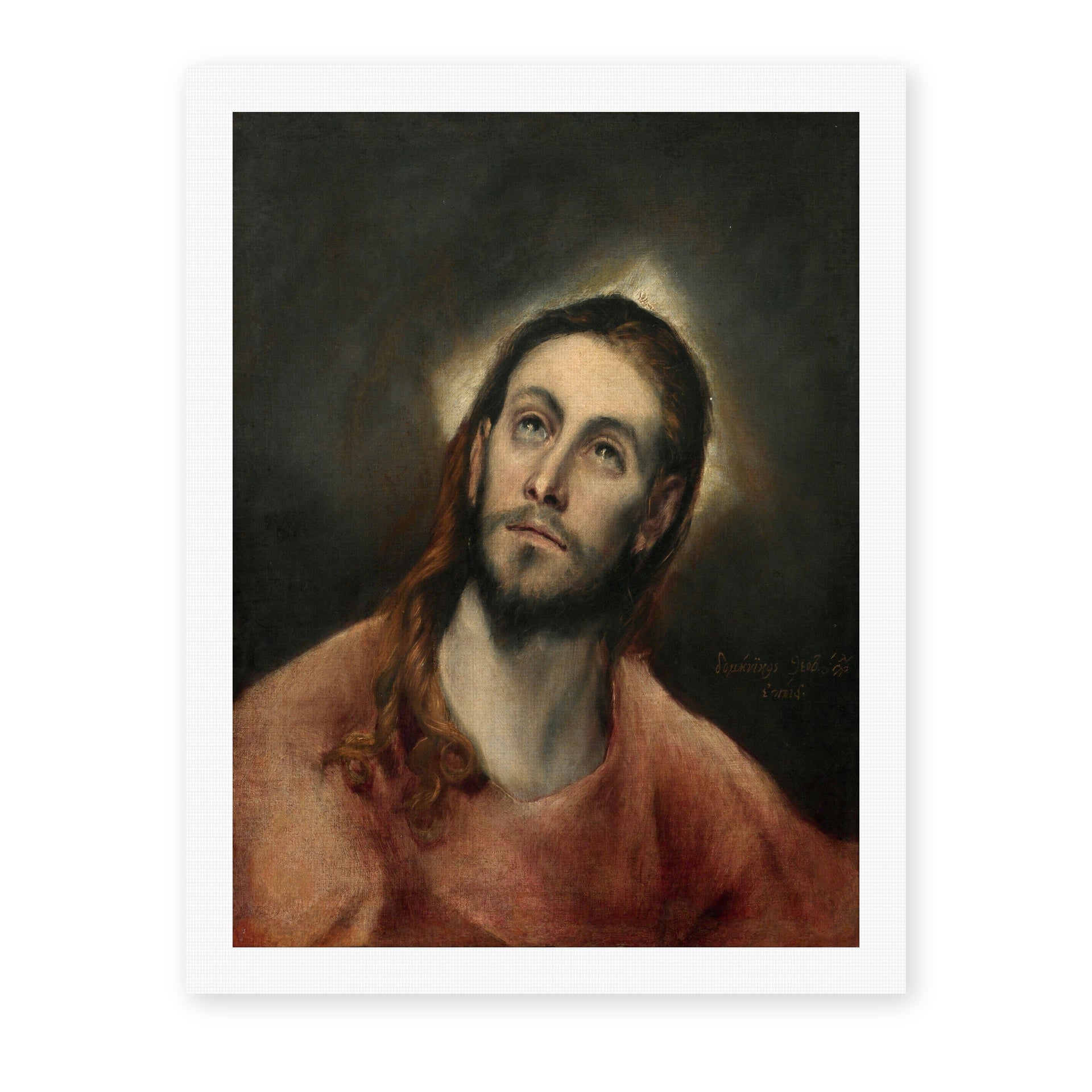 El Greco's 'Christ in Prayer' painting reproduced as a rolled canvas print