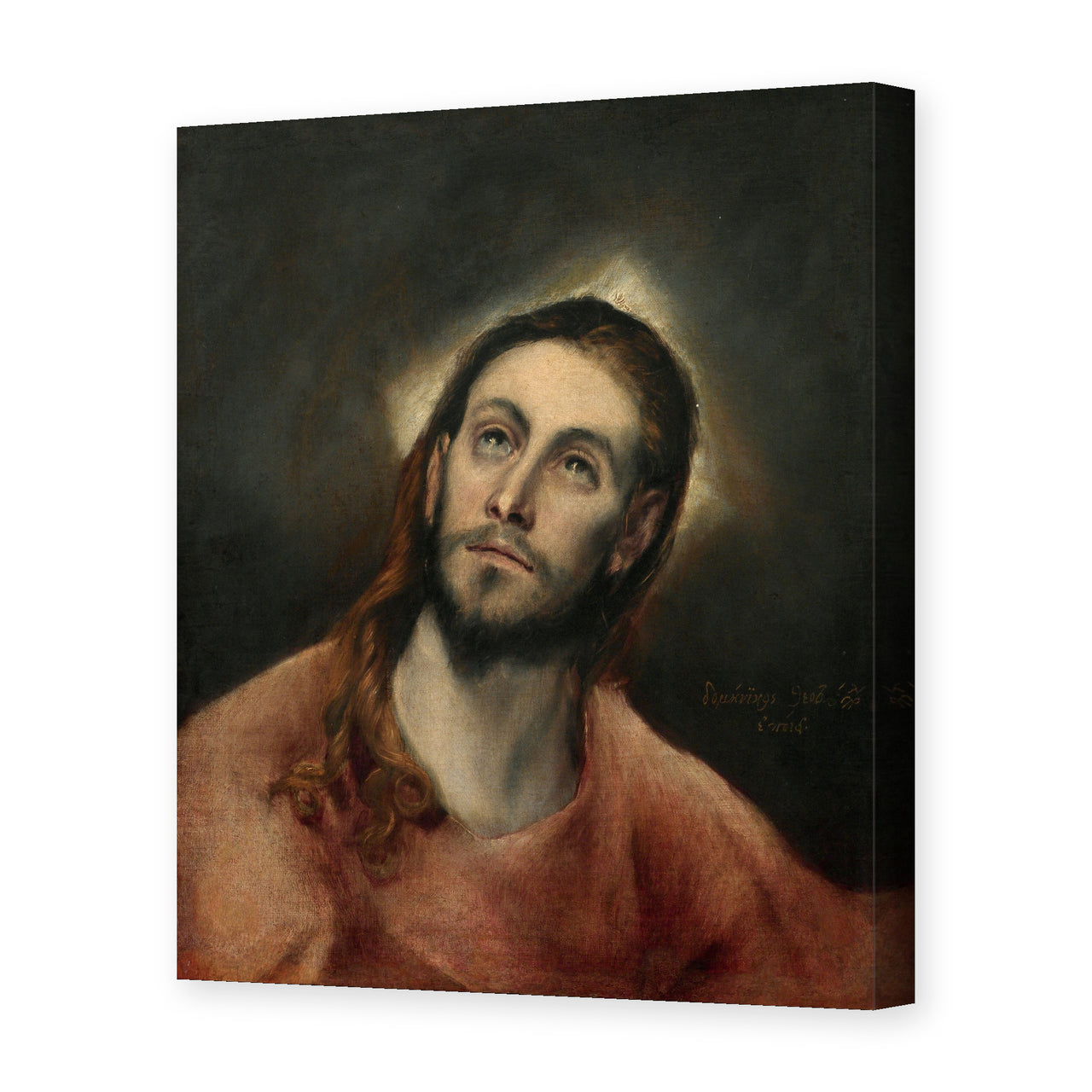 El Greco's 'Christ in Prayer' painting reproduced as a gallery-wrapped canvas print