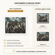 El Greco - Laocoon canvas print size comparison and framing display infographic