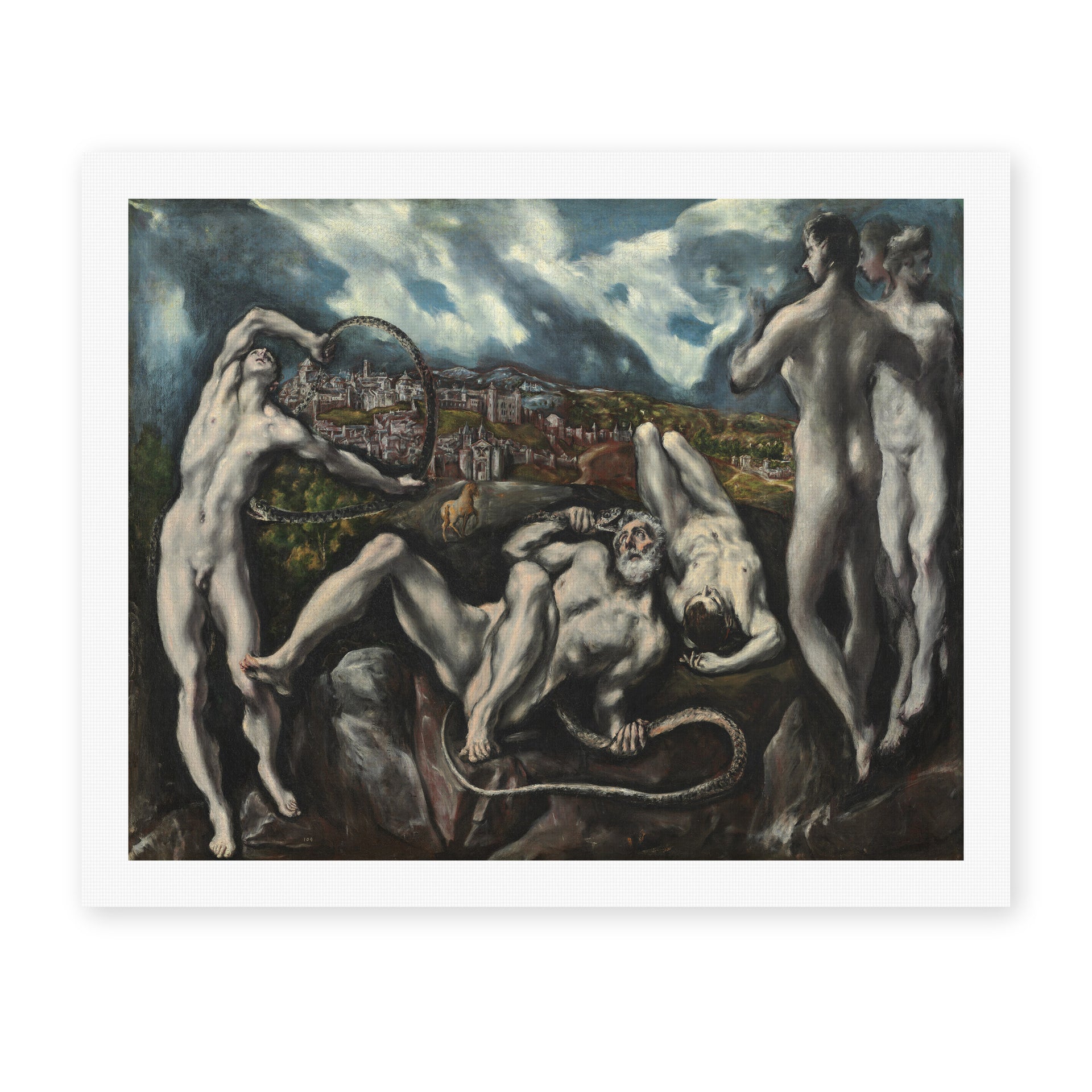 El Greco's 'Laocoon' painting reproduced as a rolled canvas print